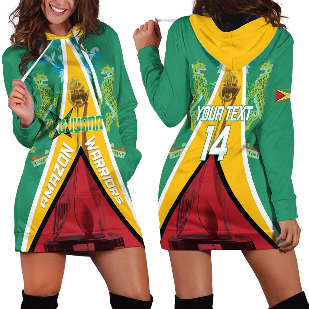 Custom Guyana Cricket Amazon Warriors Hoodie Dress Flag Style - Wonder Print Shop