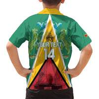 Custom Guyana Cricket Amazon Warriors Kid Hawaiian Shirt Flag Style - Wonder Print Shop