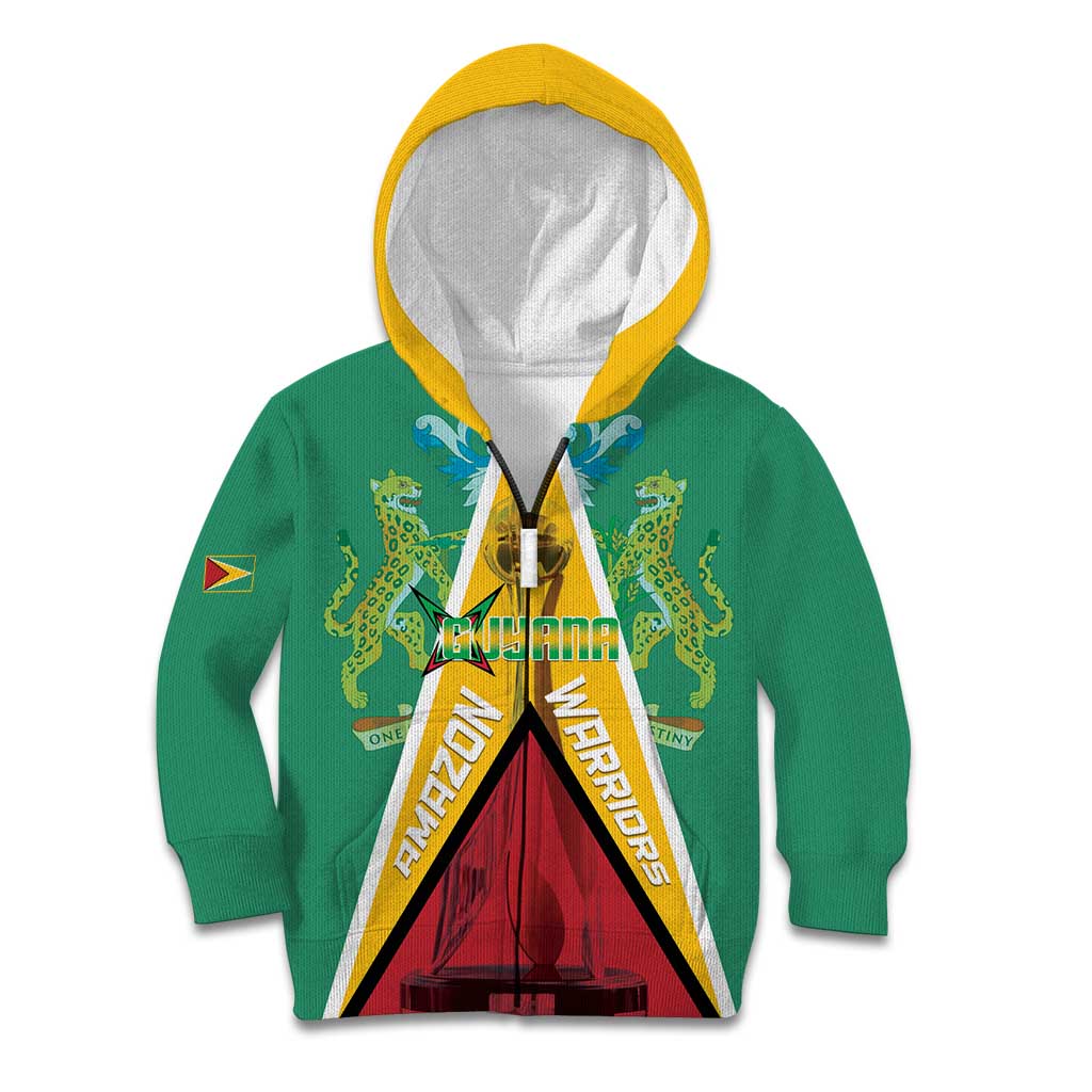 Custom Guyana Cricket Amazon Warriors Kid Hoodie Flag Style - Wonder Print Shop