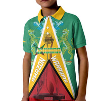 Custom Guyana Cricket Amazon Warriors Kid Polo Shirt Flag Style - Wonder Print Shop