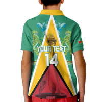 Custom Guyana Cricket Amazon Warriors Kid Polo Shirt Flag Style - Wonder Print Shop