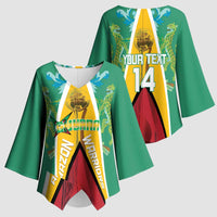 Custom Guyana Cricket Amazon Warriors Kimono Sleeve Blouse Flag Style - Wonder Print Shop
