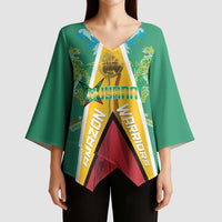 Custom Guyana Cricket Amazon Warriors Kimono Sleeve Blouse Flag Style - Wonder Print Shop