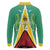 Custom Guyana Cricket Amazon Warriors Long Sleeve Polo Shirt Flag Style - Wonder Print Shop