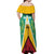 Custom Guyana Cricket Amazon Warriors Off Shoulder Maxi Dress Flag Style - Wonder Print Shop