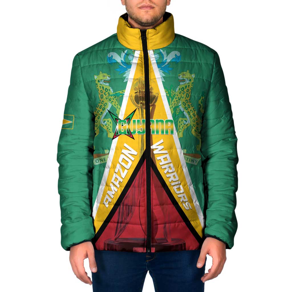 Custom Guyana Cricket Amazon Warriors Padded Jacket Flag Style - Wonder Print Shop