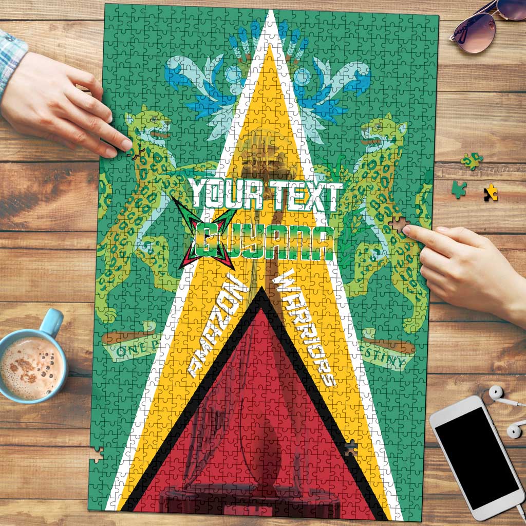 Custom Guyana Cricket Amazon Warriors Puzzle Flag Style - Wonder Print Shop