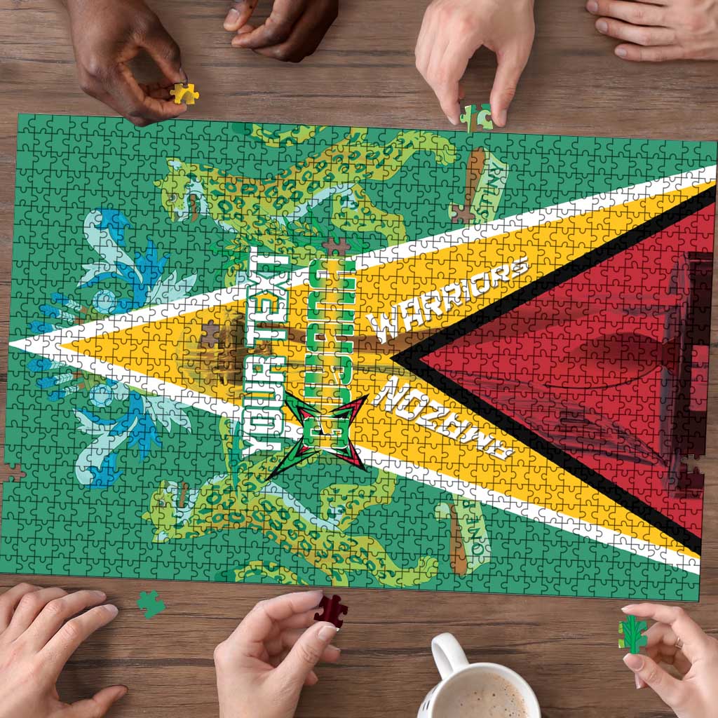 Custom Guyana Cricket Amazon Warriors Puzzle Flag Style - Wonder Print Shop