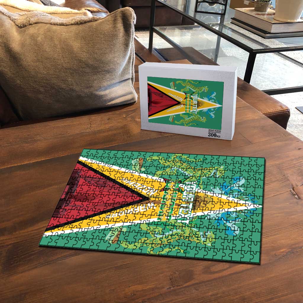 Custom Guyana Cricket Amazon Warriors Puzzle Flag Style - Wonder Print Shop