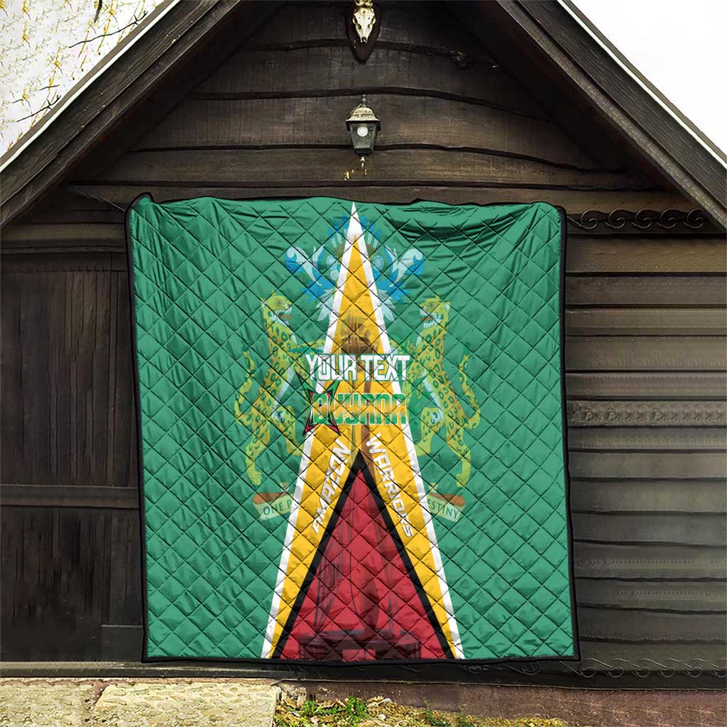 Custom Guyana Cricket Amazon Warriors Quilt Flag Style - Wonder Print Shop