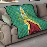Custom Guyana Cricket Amazon Warriors Quilt Flag Style - Wonder Print Shop