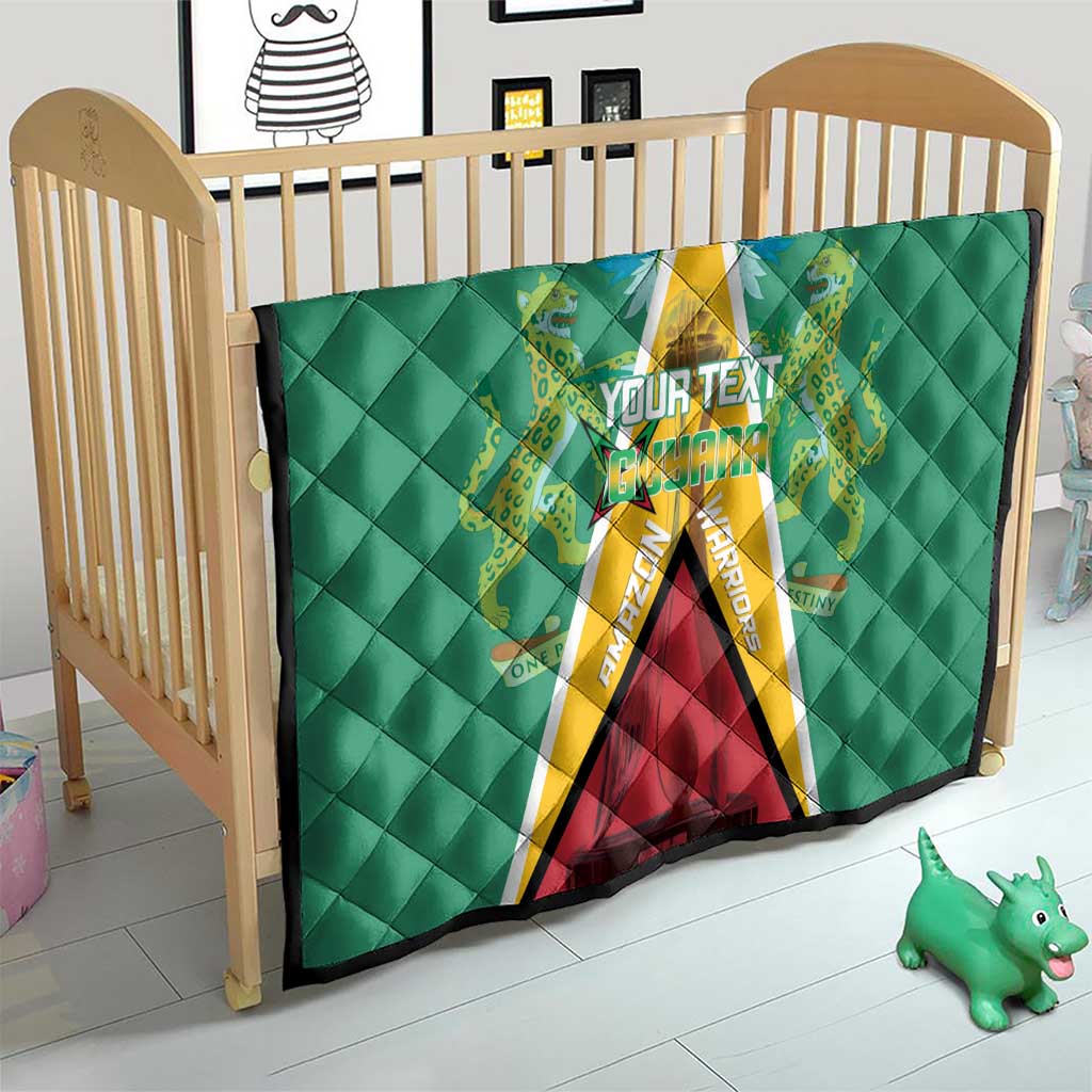 Custom Guyana Cricket Amazon Warriors Quilt Flag Style - Wonder Print Shop