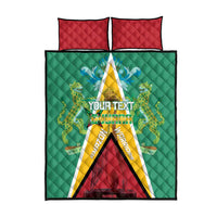 Custom Guyana Cricket Amazon Warriors Quilt Bed Set Flag Style - Wonder Print Shop