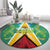 Custom Guyana Cricket Amazon Warriors Round Carpet Flag Style - Wonder Print Shop
