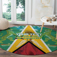 Custom Guyana Cricket Amazon Warriors Round Carpet Flag Style - Wonder Print Shop
