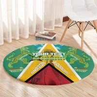 Custom Guyana Cricket Amazon Warriors Round Carpet Flag Style - Wonder Print Shop