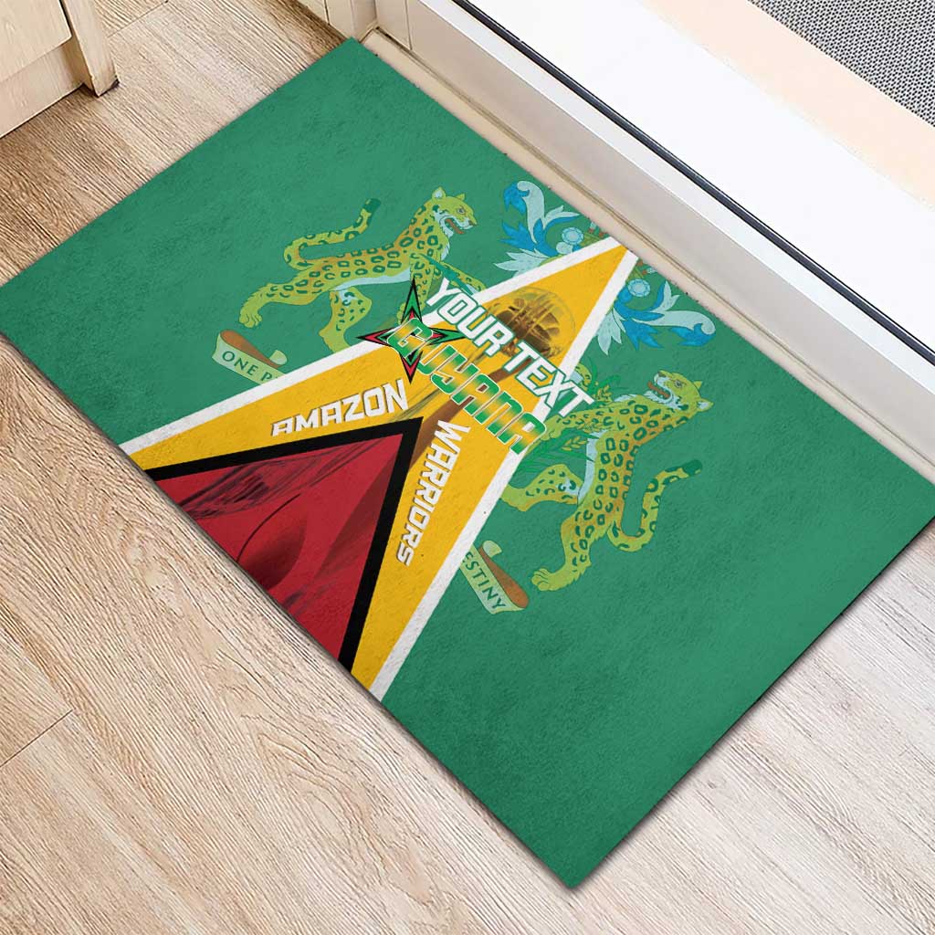 Custom Guyana Cricket Amazon Warriors Rubber Doormat Flag Style - Wonder Print Shop