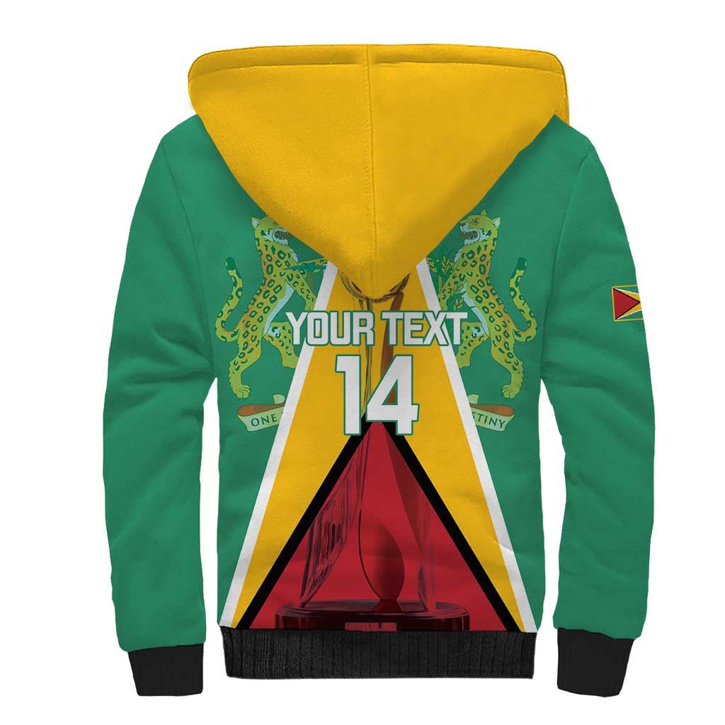 Custom Guyana Cricket Amazon Warriors Sherpa Hoodie Flag Style - Wonder Print Shop