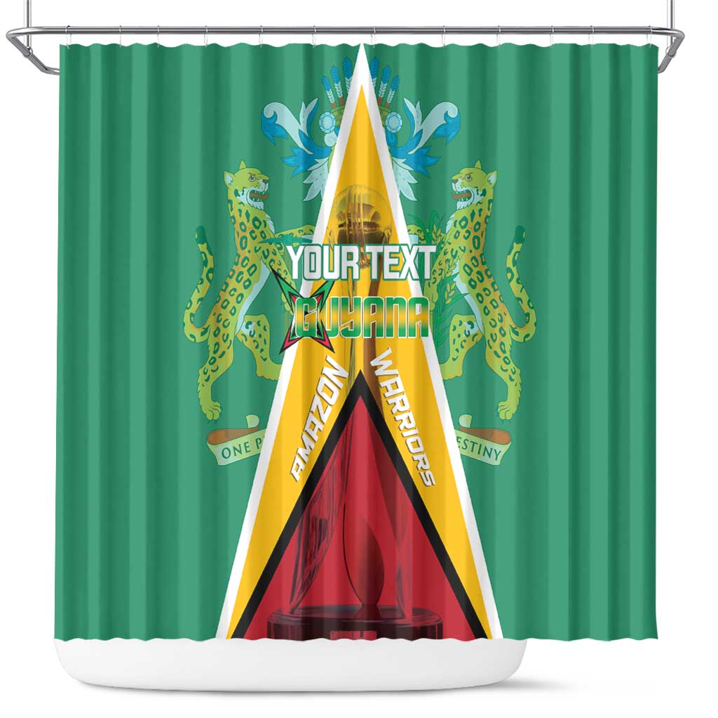 Custom Guyana Cricket Amazon Warriors Shower Curtain Flag Style - Wonder Print Shop