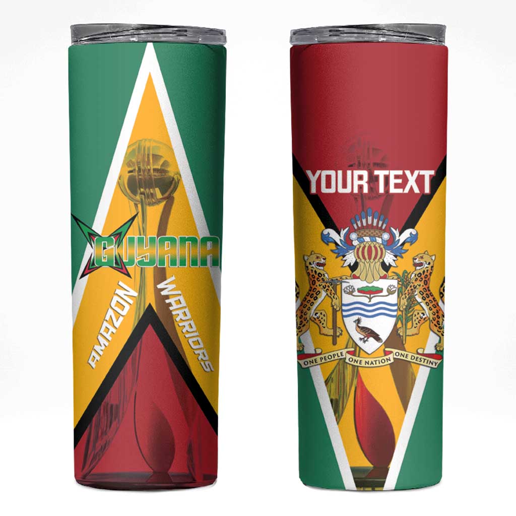 Custom Guyana Cricket Amazon Warriors Skinny Tumbler Flag Style - Wonder Print Shop