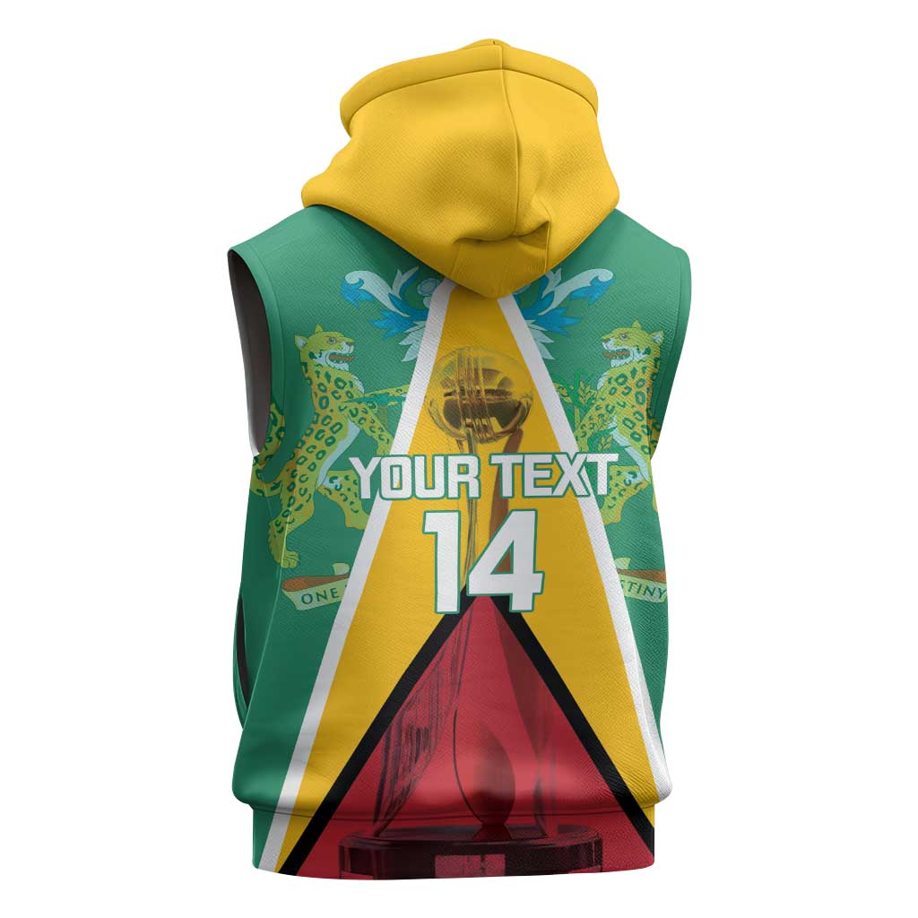 Custom Guyana Cricket Amazon Warriors Sleeveless Hoodie Flag Style - Wonder Print Shop