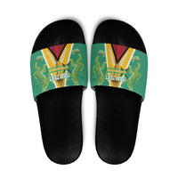 Custom Guyana Cricket Amazon Warriors Slide Sandals Flag Style - Wonder Print Shop