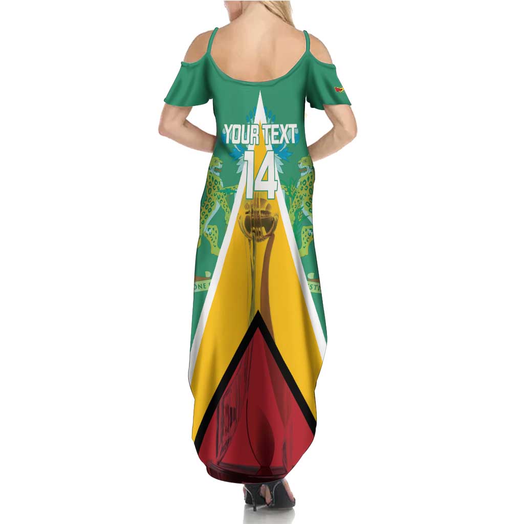 Custom Guyana Cricket Amazon Warriors Summer Maxi Dress Flag Style - Wonder Print Shop
