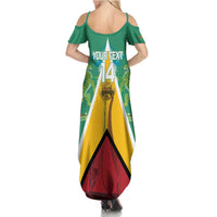 Custom Guyana Cricket Amazon Warriors Summer Maxi Dress Flag Style - Wonder Print Shop