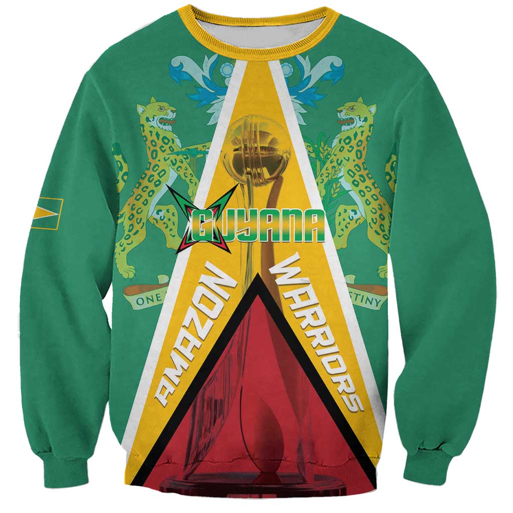 Custom Guyana Cricket Amazon Warriors Sweatshirt Flag Style - Wonder Print Shop