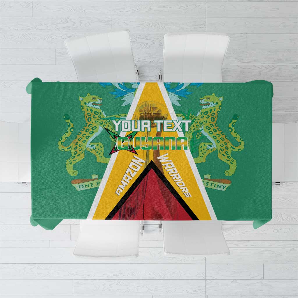 Custom Guyana Cricket Amazon Warriors Tablecloth Flag Style - Wonder Print Shop