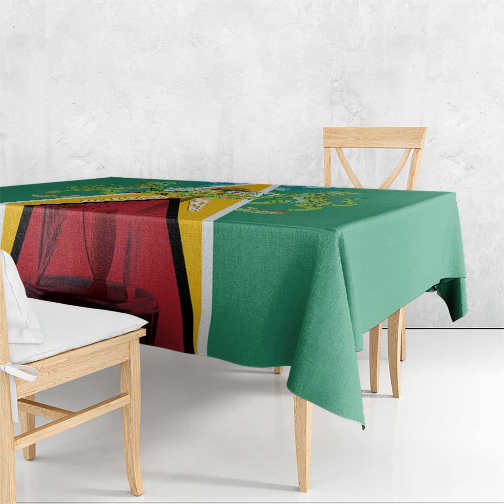 Custom Guyana Cricket Amazon Warriors Tablecloth Flag Style - Wonder Print Shop