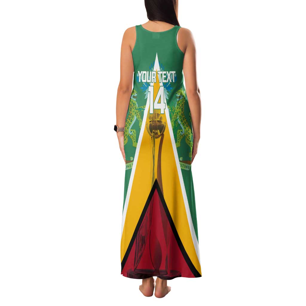 Custom Guyana Cricket Amazon Warriors Tank Maxi Dress Flag Style - Wonder Print Shop