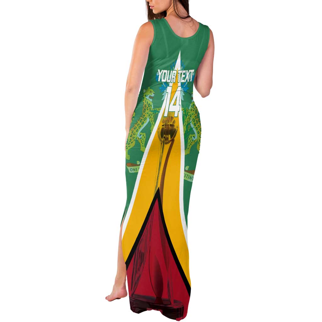 Custom Guyana Cricket Amazon Warriors Tank Maxi Dress Flag Style - Wonder Print Shop