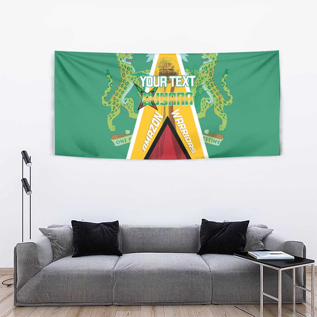 Custom Guyana Cricket Amazon Warriors Tapestry Flag Style - Wonder Print Shop