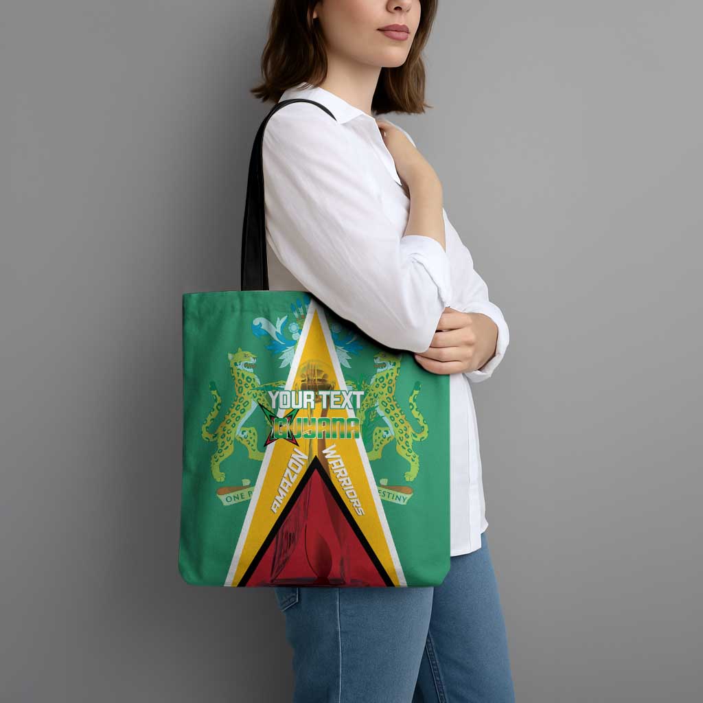 Custom Guyana Cricket Amazon Warriors Tote Bag Flag Style - Wonder Print Shop