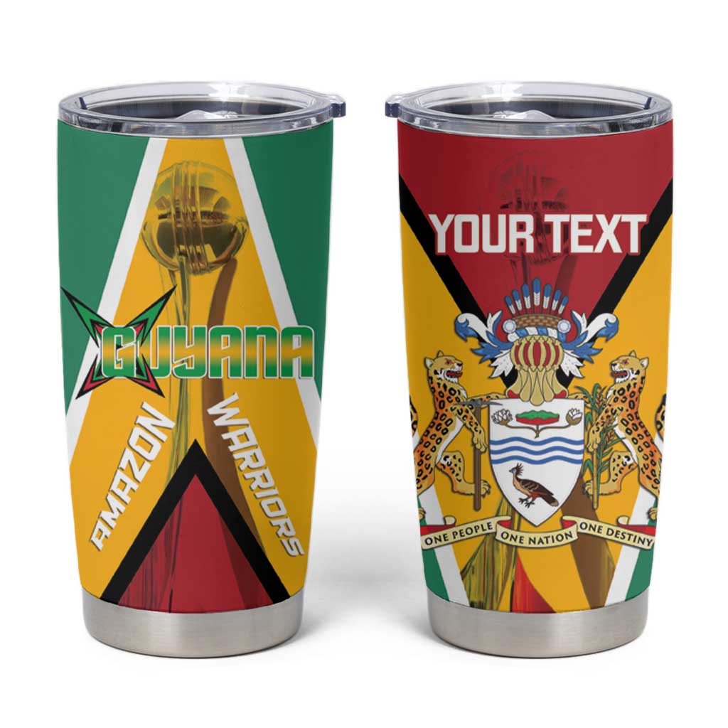 Custom Guyana Cricket Amazon Warriors Tumbler Cup Flag Style - Wonder Print Shop