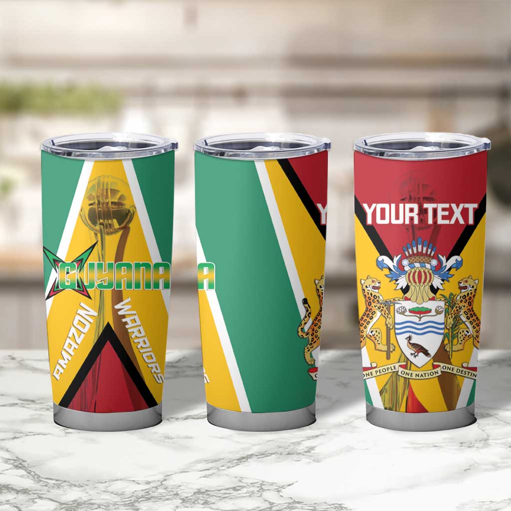 Custom Guyana Cricket Amazon Warriors Tumbler Cup Flag Style - Wonder Print Shop