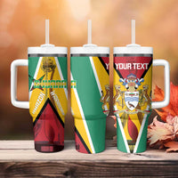 Custom Guyana Cricket Amazon Warriors Tumbler With Handle Flag Style - Wonder Print Shop