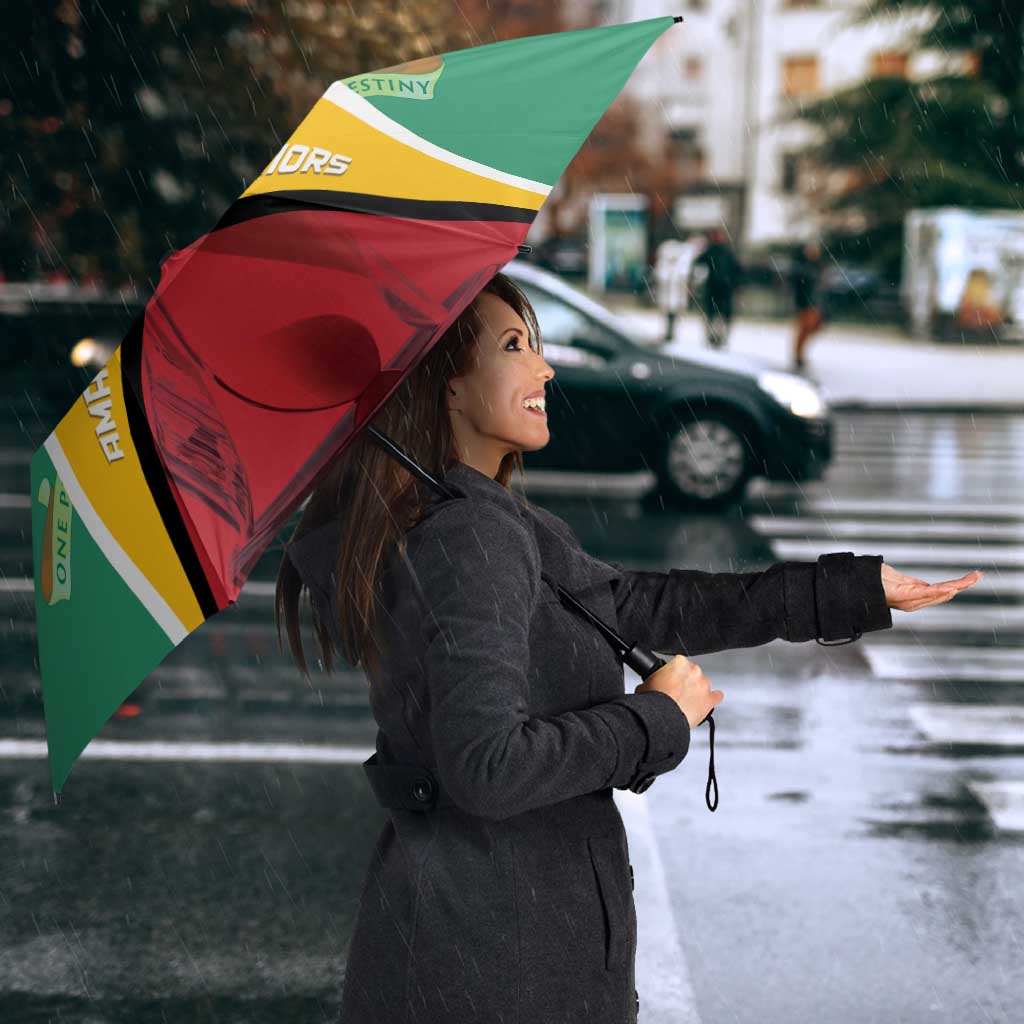 Custom Guyana Cricket Amazon Warriors Umbrella Flag Style - Wonder Print Shop