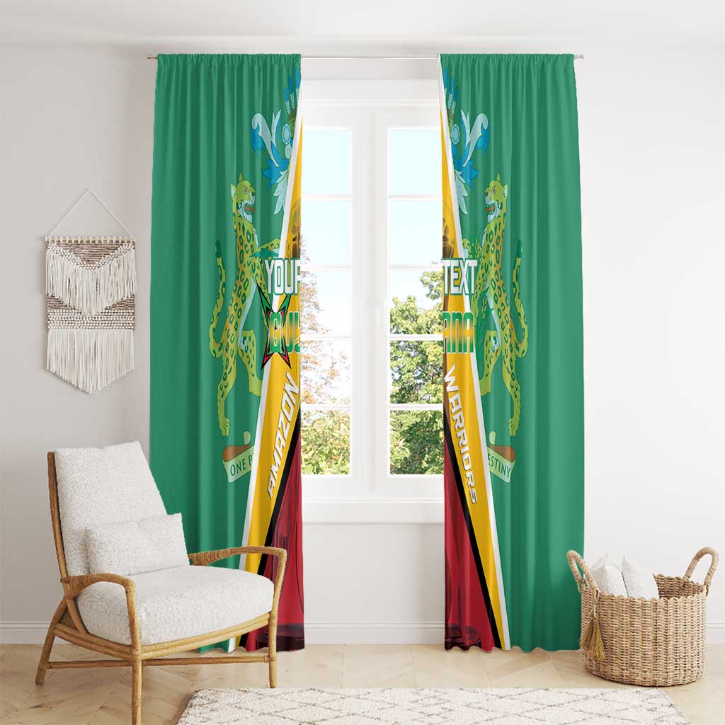 Custom Guyana Cricket Amazon Warriors Window Curtain Flag Style - Wonder Print Shop