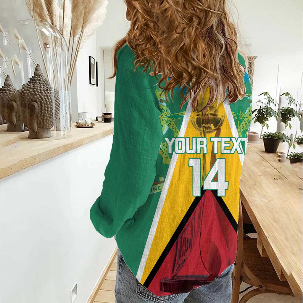 Custom Guyana Cricket Amazon Warriors Women Casual Shirt Flag Style - Wonder Print Shop
