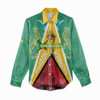 Custom Guyana Cricket Amazon Warriors Women Casual Shirt Flag Style - Wonder Print Shop