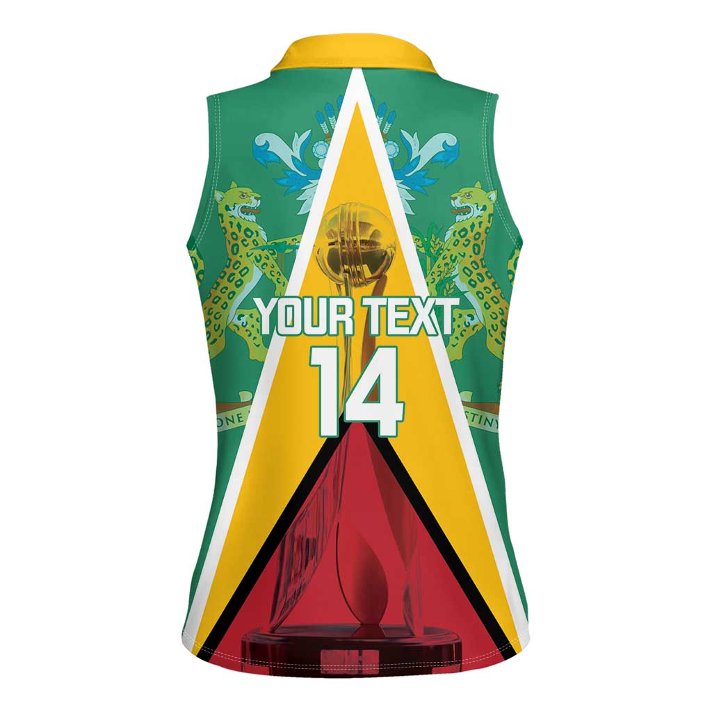 Custom Guyana Cricket Amazon Warriors Women Sleeveless Polo Shirt Flag Style - Wonder Print Shop