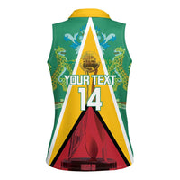 Custom Guyana Cricket Amazon Warriors Women Sleeveless Polo Shirt Flag Style - Wonder Print Shop