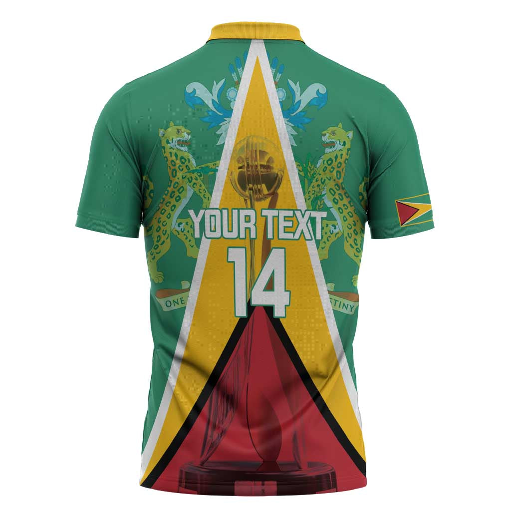Custom Guyana Cricket Amazon Warriors Zipper Polo Shirt Flag Style - Wonder Print Shop