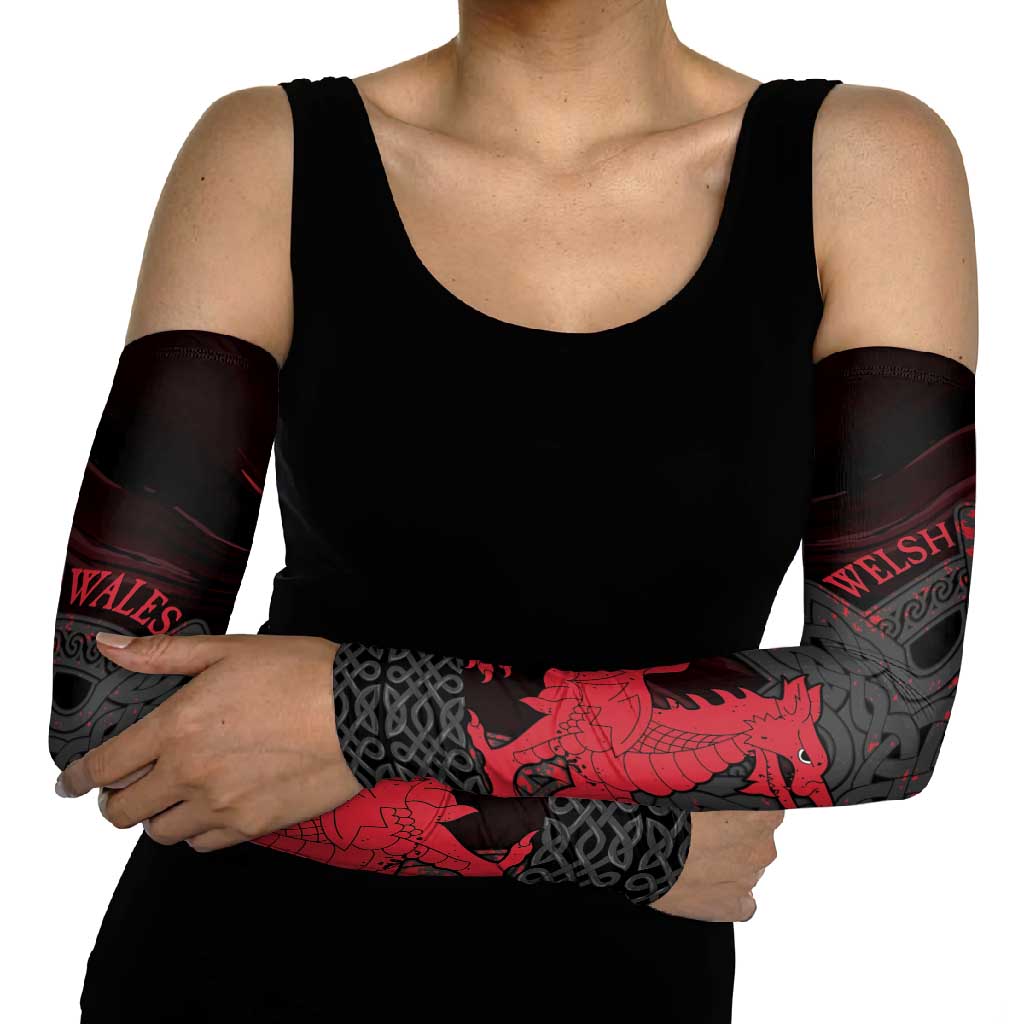 Wales Arm Sleeves Celtic Cross Welsh Red Dragon - Wonder Print Shop