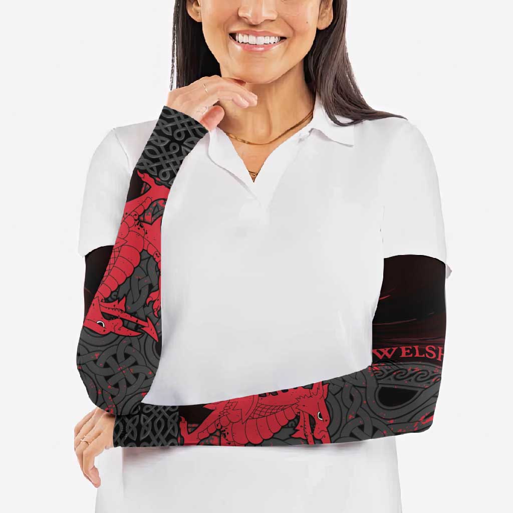 Wales Arm Sleeves Celtic Cross Welsh Red Dragon - Wonder Print Shop