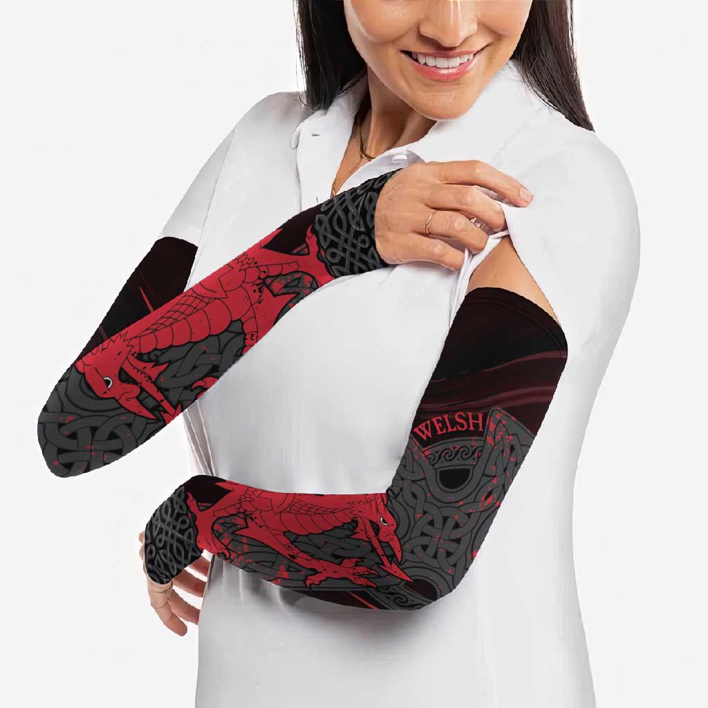 Wales Arm Sleeves Celtic Cross Welsh Red Dragon - Wonder Print Shop