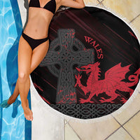Wales Beach Blanket Celtic Cross Welsh Red Dragon - Wonder Print Shop