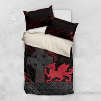 Wales Bedding Set Celtic Cross Welsh Red Dragon - Wonder Print Shop